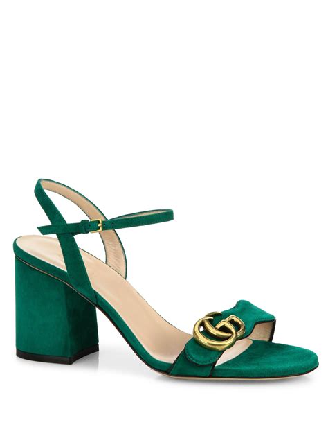 emerlad green gucci heel|Gucci Heels for Women .